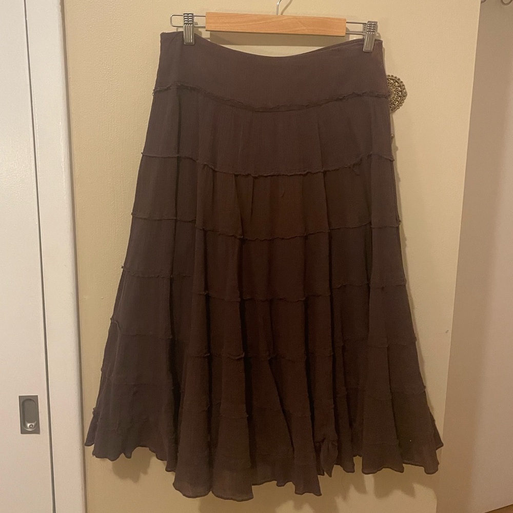 Vintage 90’s Brown Tiered Skirt